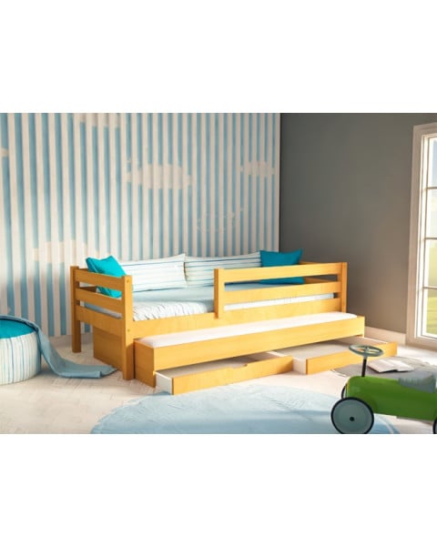 Banquette lit gigogne enfant Terra naturel · Kidsgreen