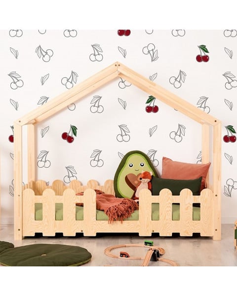 Lit maison avec barrière pour enfant Lizi kid
