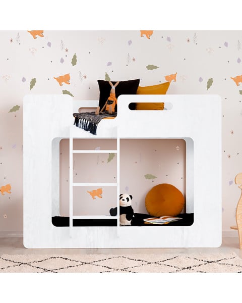Lit Superposé Enfant Blanc Moderne Simba