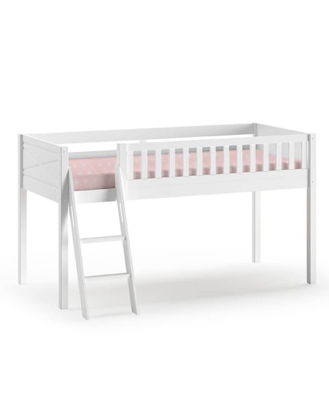 Lit Surélevé Enfant Blanc Mi-Hauteur - Scott Vipack