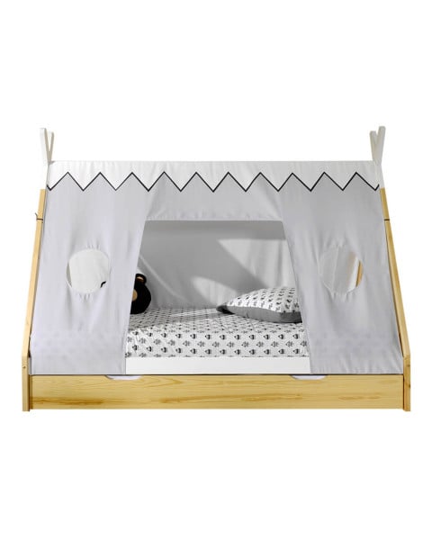 Lit Tipi Avec Toile & Tiroir Naturel - TICO200203 - Vipack