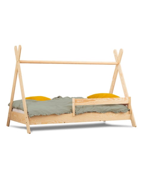 Lit Tipi avec barrière couchage 90 en bois SmartWood