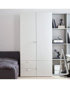 Armoire enfant RELI 2 portes, 2 tiroirs et placard bas – Rangement fonctionnel et design épuré, marque Vox