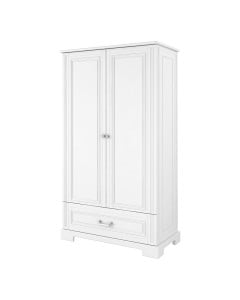 Armoire 2 portes avec tiroir blanche enfant Lys