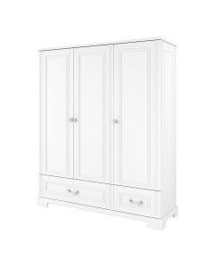 Armoire 3 portes avec tiroir blanche enfant Lys