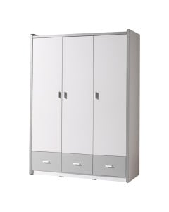 Armoire chambre enfant grise 3 portes