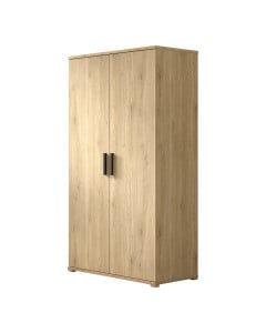Armoire enfant 2 portes SAM, finition décor chêne, par Vipack, élégante et spacieuse, disponible chez le Jurassien