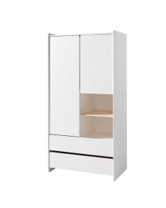 Armoire enfant / bébé scandinave blanche Kimy 2 portes