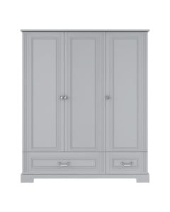 Armoire enfant avec tiroir grise 3 portes