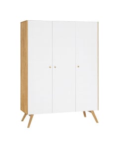 Armoire enfant Vintage Vox bois et blanc 3 portes