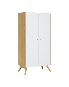 Armoire enfant Vox Vintage bois et blanc 2 portes