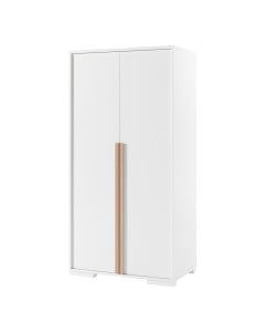 Armoire à vêtements 2 portes Delio blanche à Petit Prix • Jurassien