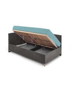 Lit coffre 90x200 en tissu gris anthracite Meise Möbel – collection Cool