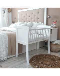 Lit Berceau Bébé 90x40 Blanc Classic - Couchage Bébé Woodies