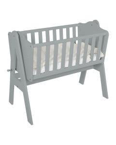 Berceau bébé bois Lea gris à bascule - Novelies