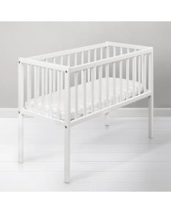 Berceau Lit Bébé Naissance Blanc 90x40 Bedside - Woodies