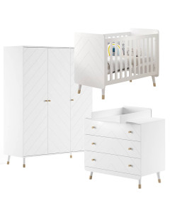 Pack chambre bébé King Billy blanc Billy