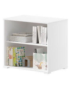 Caisson bibliothèque Sam blanc pour lit surélevé, rangement pratique de Vipack, disponible chez le Jurassien