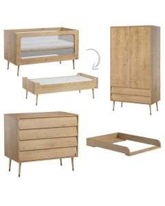 Chambre bébé évolutive complète Bosque Vox Oak