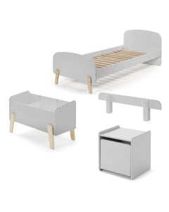 Chambre enfant gris et bois Kimy pack N°5