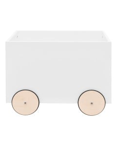 Coffre à jouets sur roulettes Ström blanc