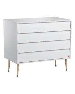 Commode Rangement 4 Tiroirs Taupe - PIHSKS17 - Pino Vipack