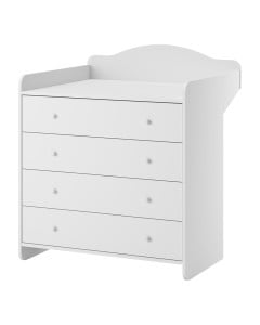 Commode à langer Megeve blanche par Vox, design traditionnel authentique, disponible chez Jurassien.