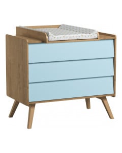 Commode à langer Vox Vintage bois et bleu