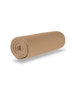 Drap-housse bébé caramel 40x80 en jersey Oeko-Tex - Domiva, disponible chez le Jurassien