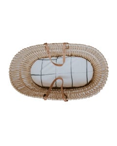Drap housse couffin en osier ou Moïse Hippo en coton