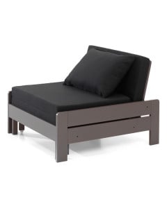Fauteuil convertible 1 place taupe Milo