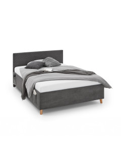 Lit 120x200 pour ado en tissu côtelé gris anthracite Meise Möbel collection Cool