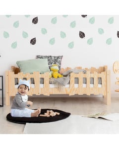 Lit avec barrière pour jeune enfant Pako