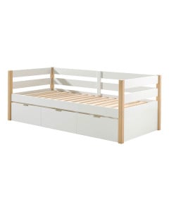 Lit Banquette Magrite Avec Tiroir Blanc - MGCO90RB24 - Vipack