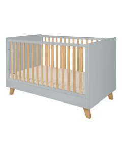 Lit barreaux évolutif bébé gris Zaza