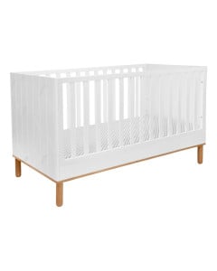 Alvi® Tour de lit bébé carré animaux zoo taupe 70x140 cm