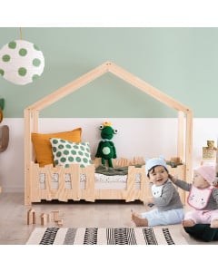Lit cabane avec barrière montessori Melo baby