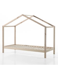 Lit cabane bois massif Dally ZH naturel