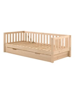 Lit Capitain Pin Naturel Fritz Avec Tiroir - FZCO90RB10 - Vipack