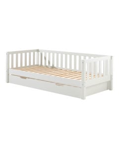 Lit Enfant Cabane Avec Voilage Blanc - DACOHK1402 - Vipack