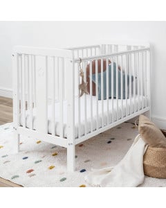 Lit De Bébé Blanc 60x120 Star - Ameublement bébé - Woodies