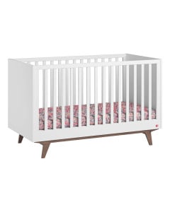 Lit de bébé évolutif blanc avec taille de couchage 70x140 | Mid Vox | 4021946