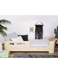 Lit en bois avec barrière Samos 70x140 enfant