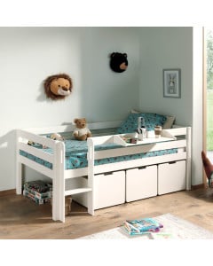 Lit En Hauteur Compact Blanc - PICOMSLD7114 - Vipack