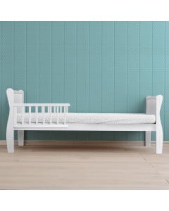 Lit Enfant 70x140 Avec Barrière Noble Blanc - Woodies