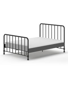 Lit enfant Bronxx noir en métal, taille 140x200 | Vipack | BRBE1418