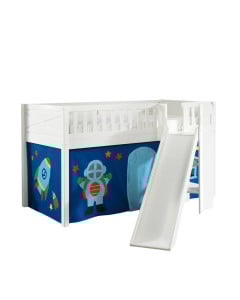 Lit toboggan blanc Scott avec tente de lit Astro