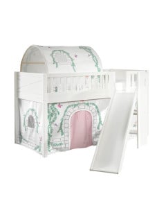 Lit toboggan blanc Scott avec tente de lit + tunnel Birdy