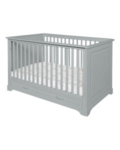 Lit bébé gris évolutif 70x140 Melo à Petit Prix