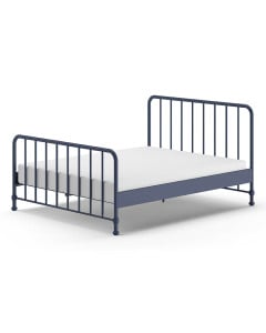 Lit 160x200 blue denim en métal Bronxx